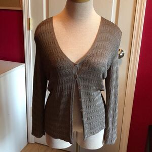 Sigrid Olsen button down sweater in dusty sage  MP